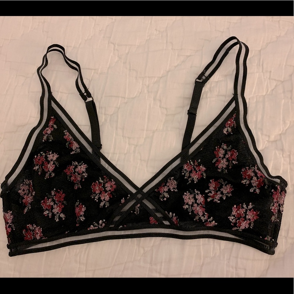 Free People Floral Strappy Bralette